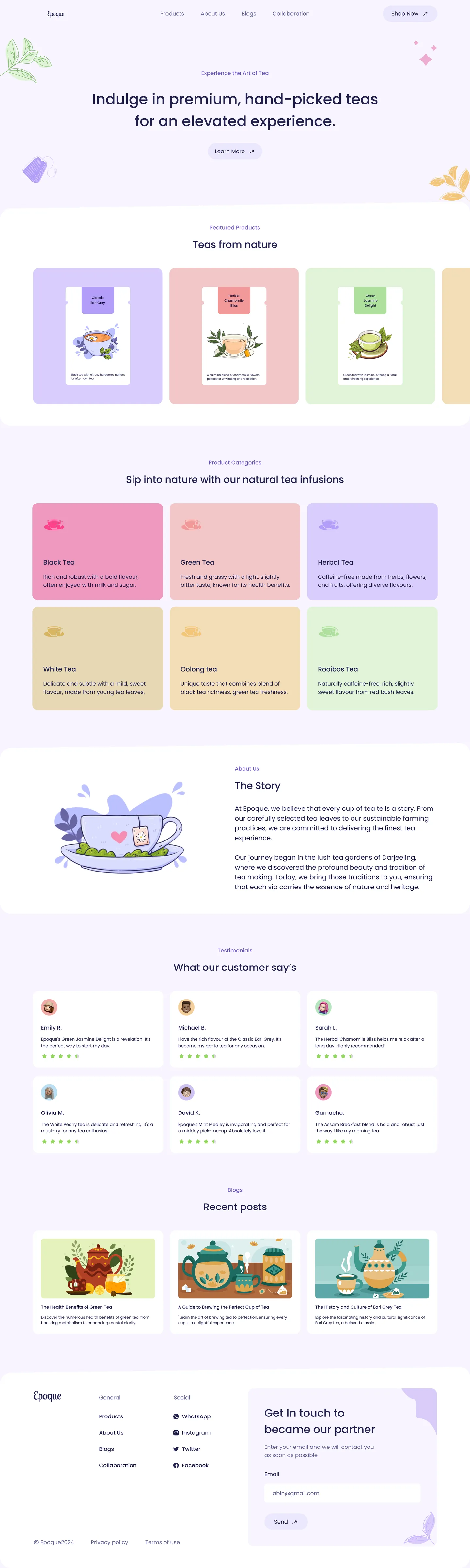 Epoque website screenshot