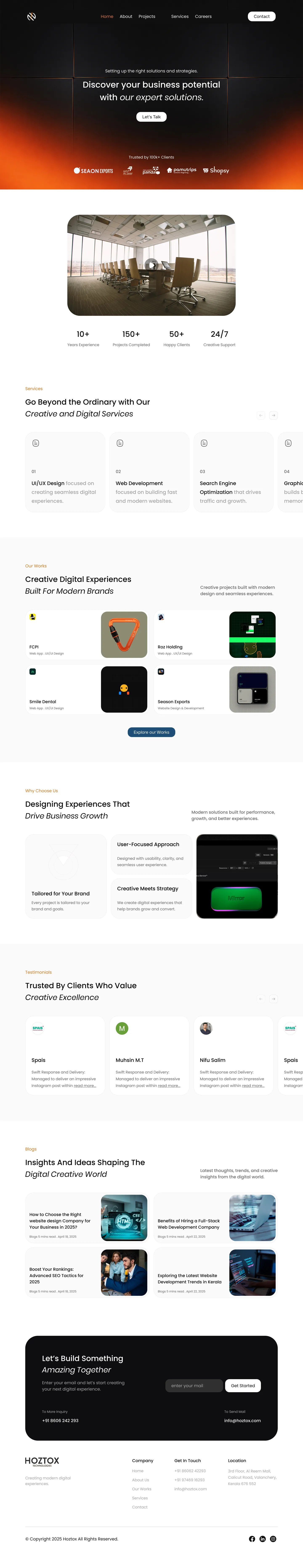 Hoztox website screenshot
