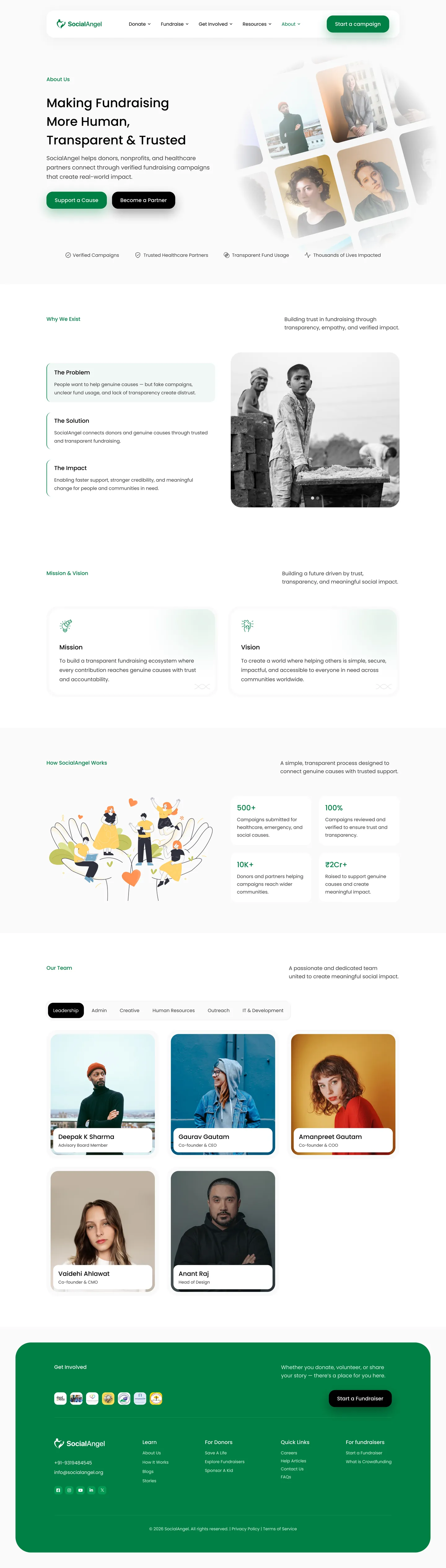 SocialAngel website screenshot