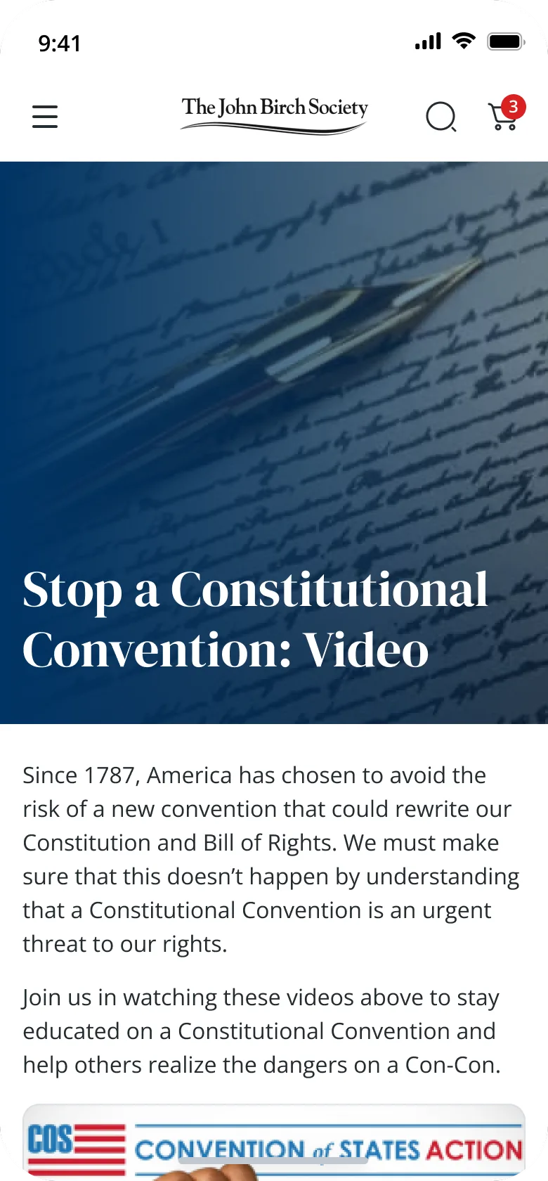 JBS Action Projects — Stop a Con-Con
