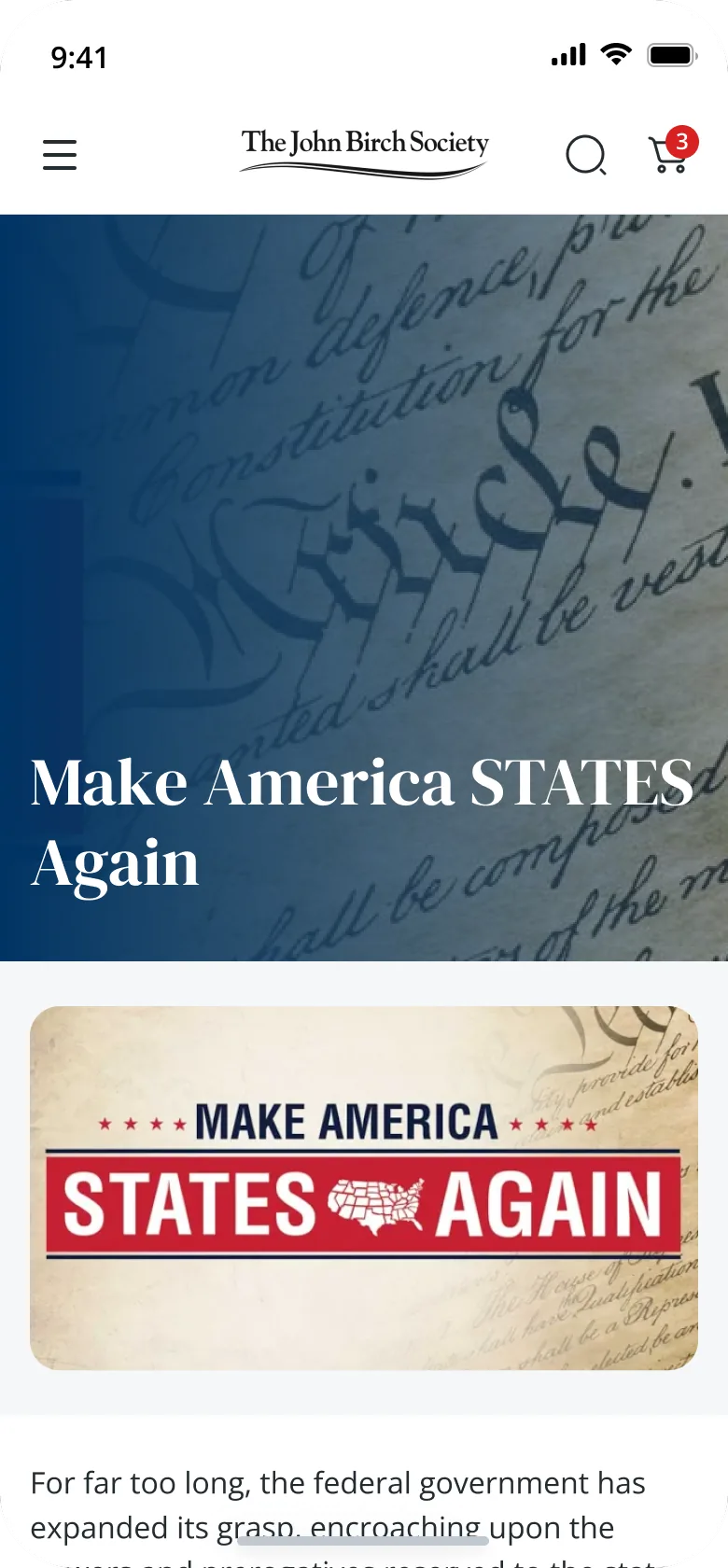 JBS Action Projects — Make America States Again