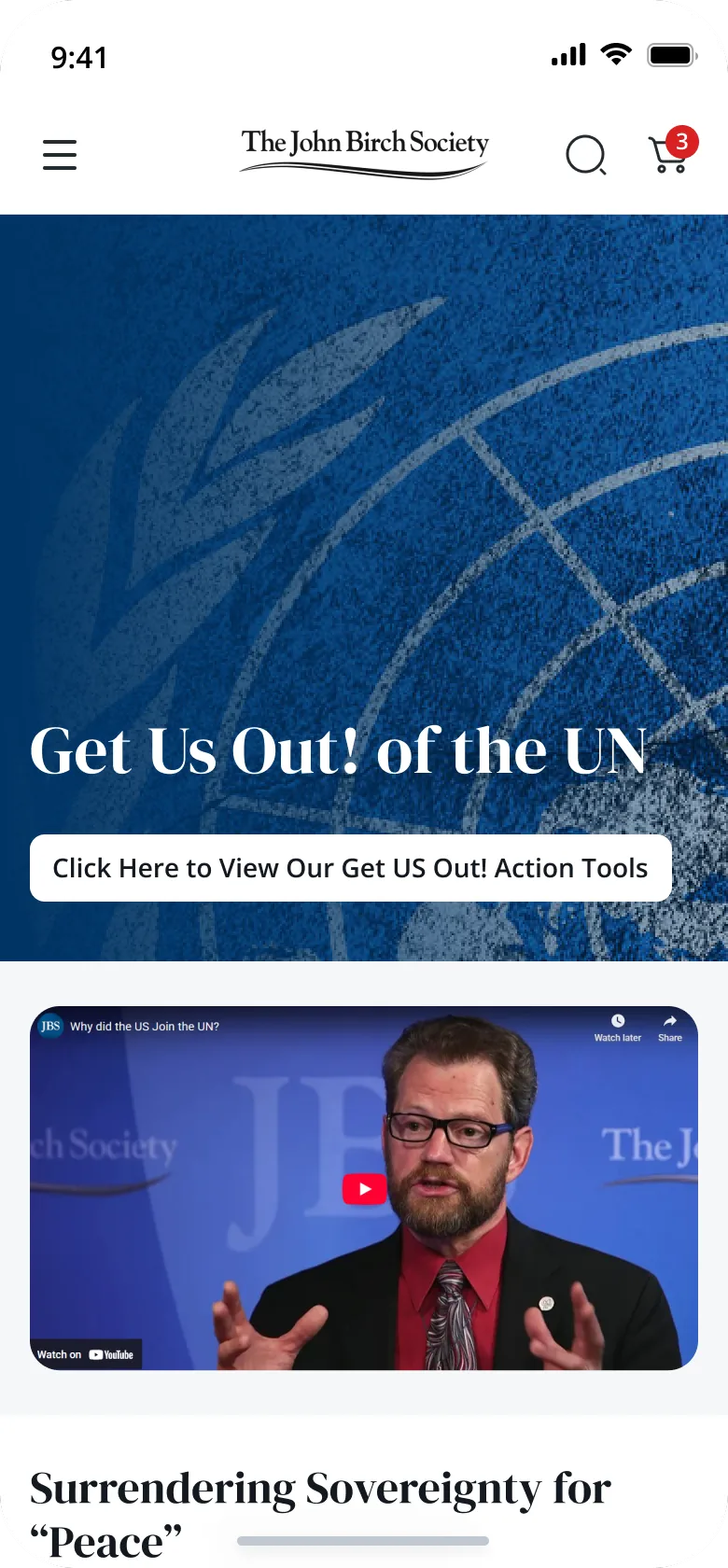 JBS Action Projects — Get US Out! of the UN