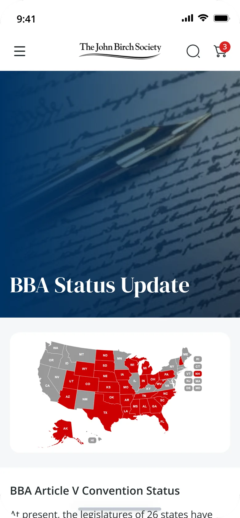 JBS Action Projects — BBA status update