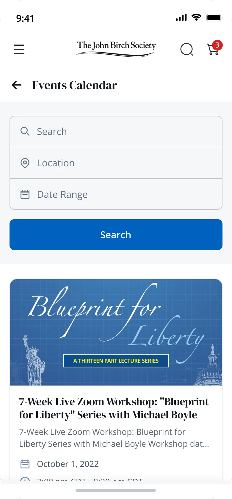 JBS Events — Events calendar