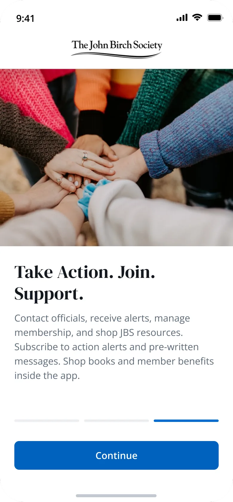 JBS Splash — Onboarding — Take action