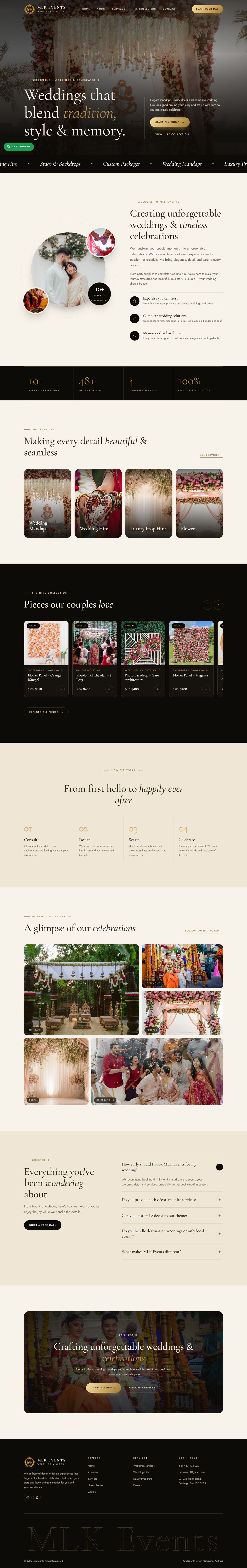 Full MLK Events homepage screenshot