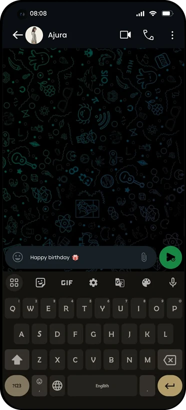 User taps the scheduled send button